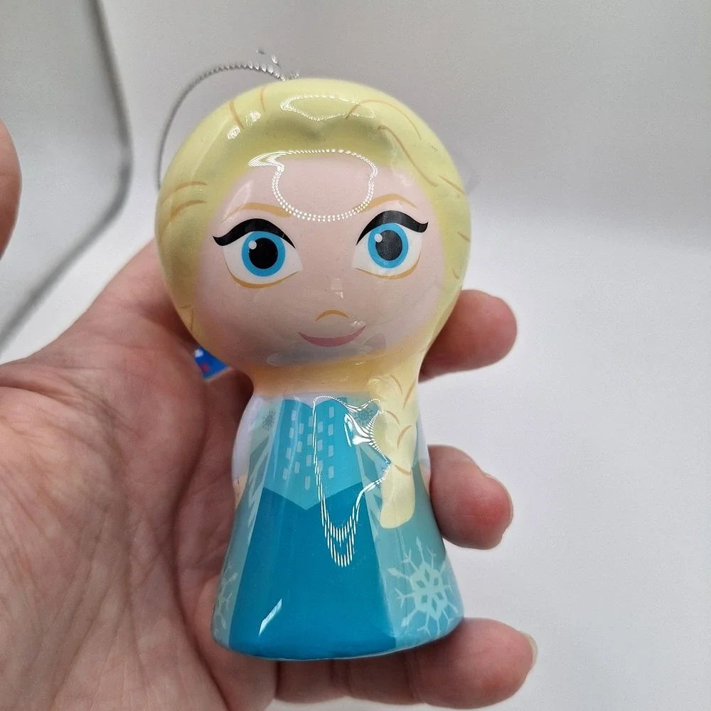 Set of Disney Frozen Anna & Elsa Decoupage Christmas Ornaments 4